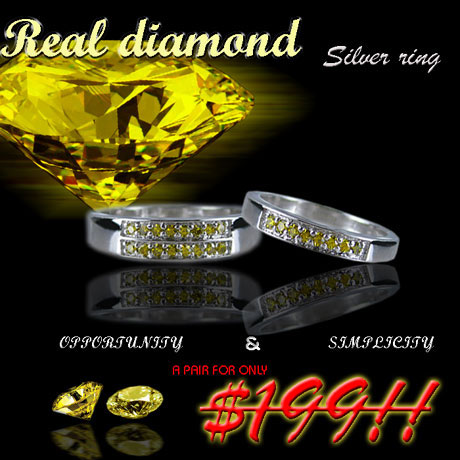 REAL DIAMOND SILVER RING